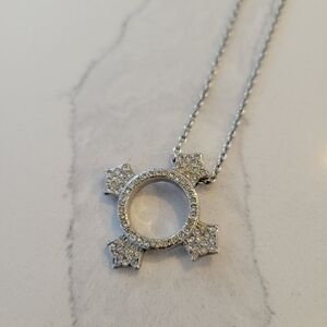 Swarovski Crystal Silver Star Pendant Necklace